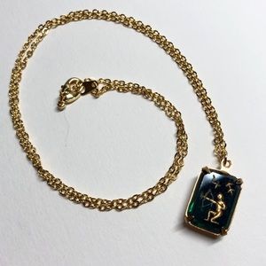 Vintage 50s Sagittarius Zodiac Necklace